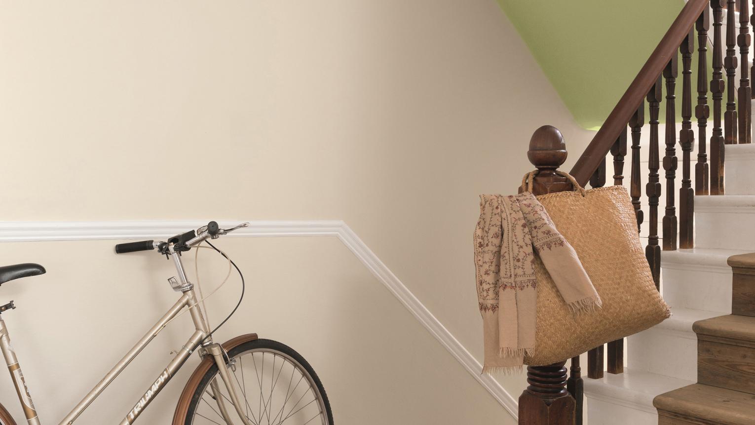 Freshen up a hallway with palest lime Interior and Exterior Colour