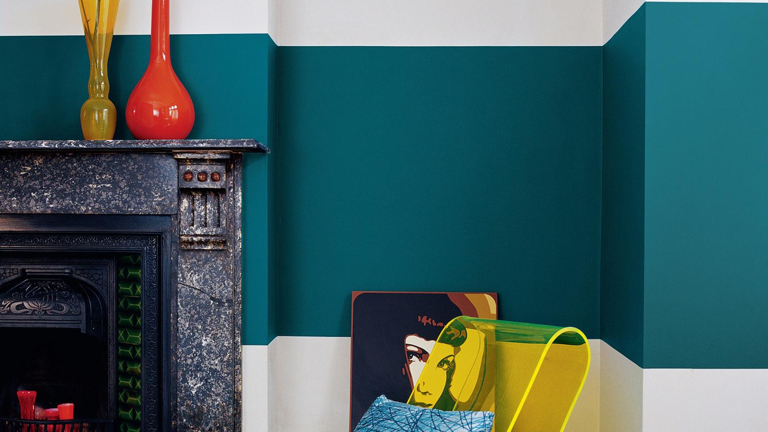 Creative colourblocking with teal Interior and Exterior