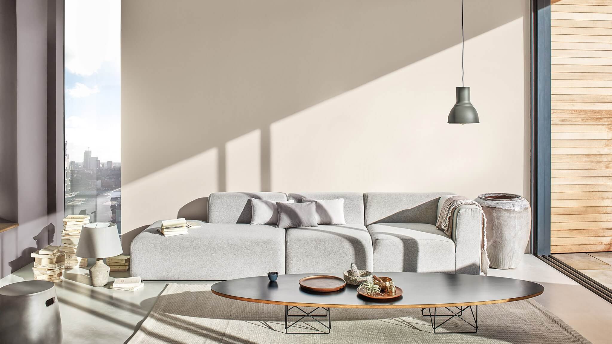 Minimal living room in taupe CF20_Minimal_Living_Room