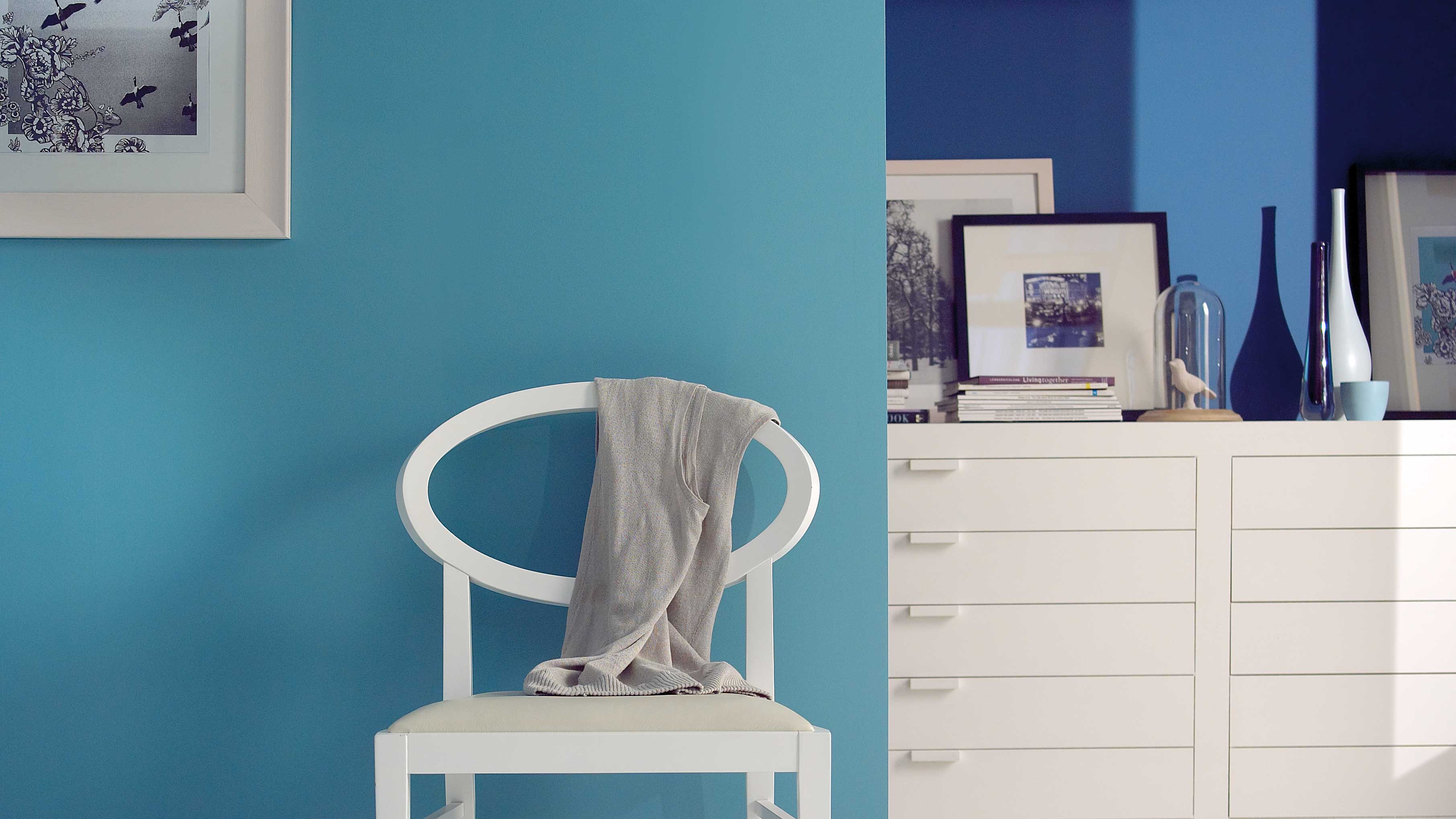 Smarten up with deep blue hues Choose navy as an elegant substitute for black Dulux paint - it adds depth to your decorating scheme without looking overwhelming